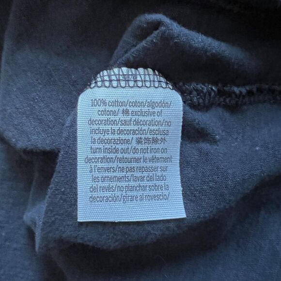 PINK Victoria's Secret Tee T-Shirt Size S Black V-Neck Short Sleeve - Picture 6 of 7